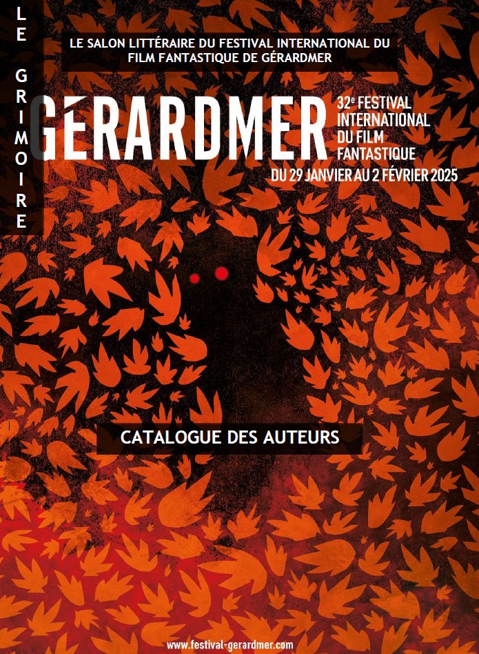 Couverture du catalogue des auteurs du Grimoire, 32e Festival international du film fantastique de Gérardmer 2025